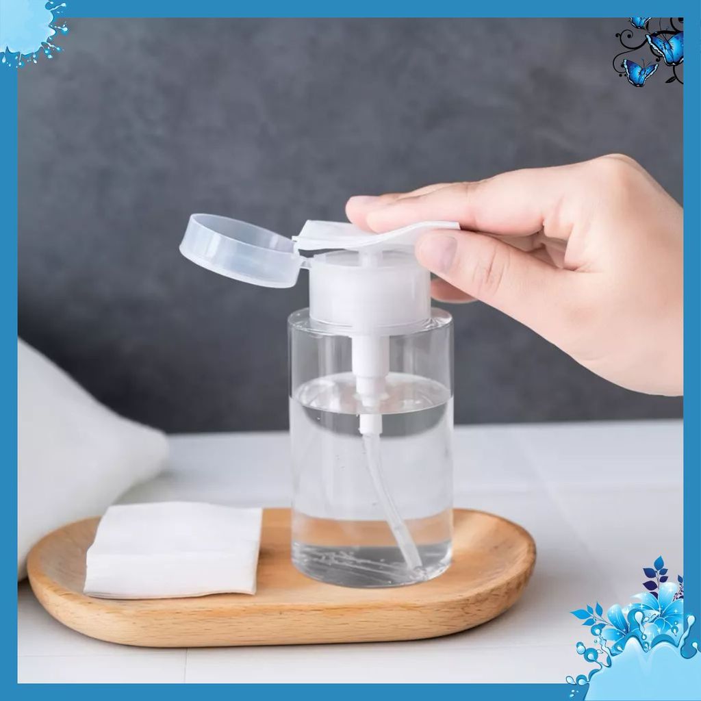 Lọ Chiết Nước Tẩy Trang Toner Có Nút Nhấn (100ml/200ml) - CHAI CHIẾT MỸ PHẨM TIỆN LỢI DỄ SỬ DỤNG