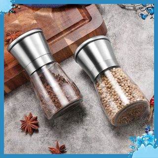 LỌ XAY TIÊU - CỐI XAY TIÊU - XAY HẠT CẦM TAY SIÊU NHANH BẰNG INOX - Thủy Tinh-Lọ Say Tiêu Inox - AK2429