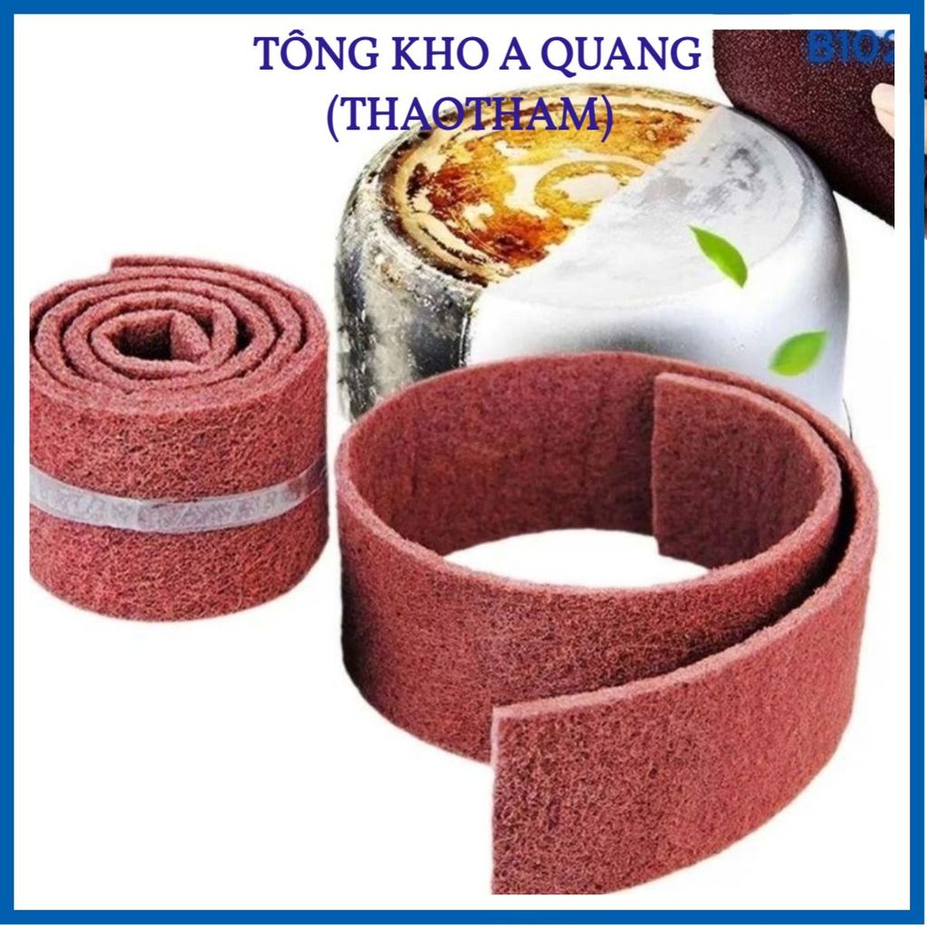 Bọt Biển Rửa Chén Dài 3 Mét, Cọ Xoong Nồi Đánh Bay Vết Bẩn, Gỉ Set, Cháy Khét - MIẾNG CỌ CHÀ RỬA NHÁM LÀM SẠCH VẾT ĐEN