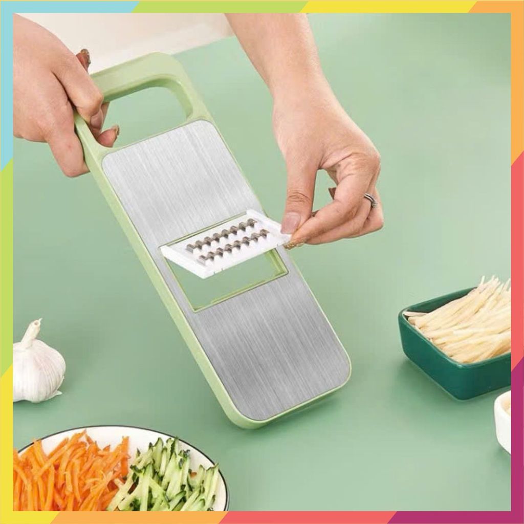 Dụng Cụ Bào Nạo Rau Củ Quả Đa Năng 6 LƯỠI DAO INOX 304 - DỤNG CỤ NẠO BÀO SỢI - MÃ: NAOBAORAUCU34