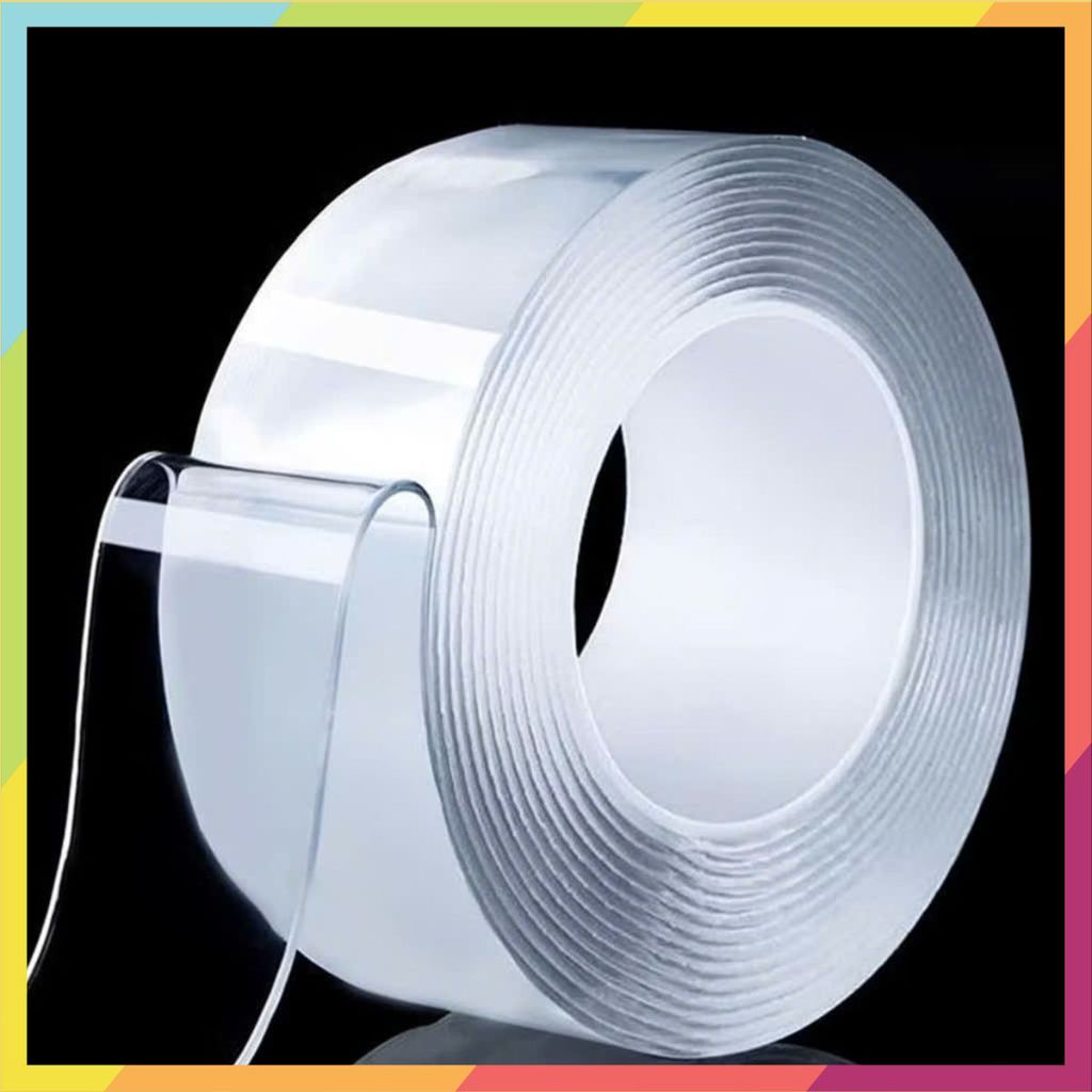 Băng Dính 2 Mặt Đa Năng Trong Suốt-Cuộn Băng Dính Nano Dán Vật Dụng - BĂNG KEO CHỊU LỰC CỰC TỐT KHÔNG ĐỂ LẠI DẤU VẾT