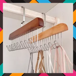 Móc Treo Quần Áo Lót- Phụ Kiện-Móc Treo Quần Áo Gỗ Giúp Tủ Đồ Gọn Gàng Hơn - MÓC GỖ ĐA NĂNG XOAY 360 ĐỘ