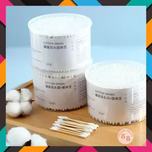 HỘP 500 TĂM BÔNG THÂN GỖ (THÙNG 120)- Hộp lớn 500 que tăm bông y tế- tăm bông trang điểm- spa- bông ngoáy tai que gỗ-M9