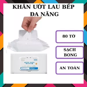 Bịch 80 tờ giấy lau bếp- tẩy vết dầu mỡ diệt khuẩn siêu sạch đa năng- KHĂN ƯỚT LAU BẾP TRẮNG - MÃ: KHANLAUBEP5
