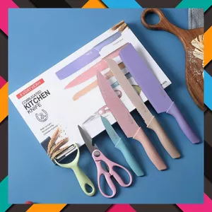 BỘ DAO LÚA MẠCH KHÁNG KHUẨN 6 MÓN HỘP ĐỰNG CAO CẤP - Set Dao 6 Chi Tiết Lúa Mạch Đồ Dùng Dụng Cụ Nhà Bếp