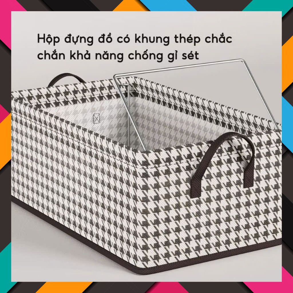 Hộp Đựng Khung Sắt Tiện Lợi-Hộp Đựng Gấp Gọn-Sang Trọng-Tiết Kiệm Diện Tích – HỘP VẢI SANG TRỌNG CÓ ĐẾ LÓT
