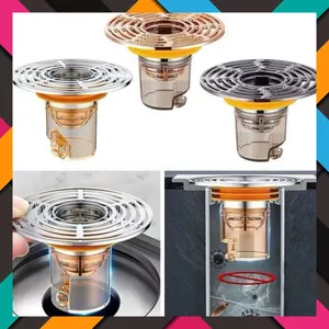 NẮP ĐẬY CỐNG CHẤT LIỆU NHỰA ABS THOÁT NƯỚC SÀN NHÀ BẾP- Nhà Tắm- Ngăn Mùi Hôi Cống- Chống Công Trùng