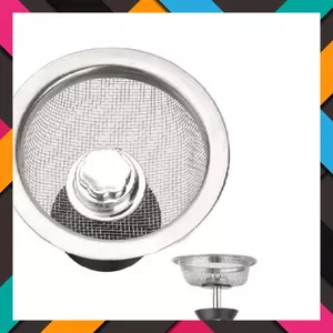 Giỏ Lọc Rác Bồn Rửa Bát Chống Nghẹt-Nắp Lọc Rác Inox Có Núm Tiện Lợi - NẮP CHẶN RÁC GIÚP THOÁT NƯỚC NHANH