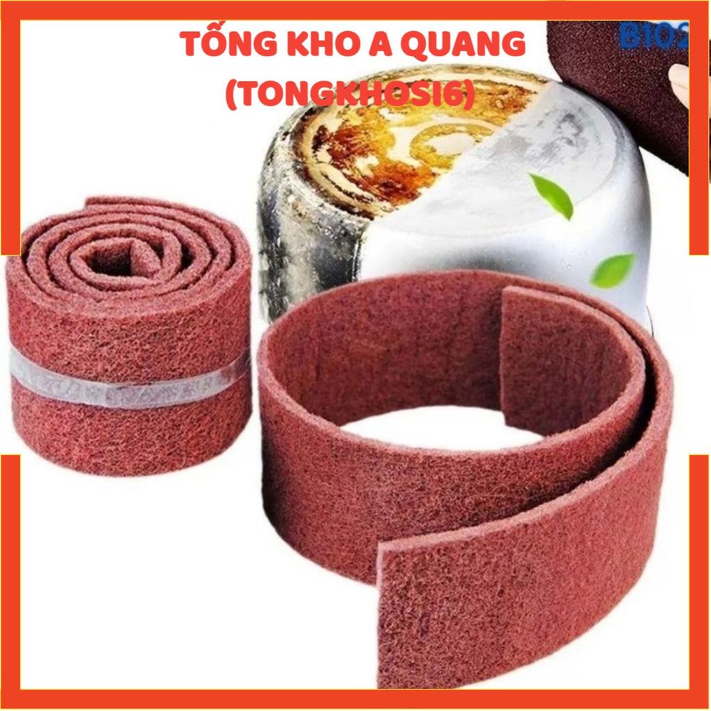 Bọt Biển Rửa Chén Dài 3 Mét, Miếng Chà Rửa Nhám 2 Mặt Cắt Tùy Ý - Cọ Xoong Nồi, Làm Sạch Vết Đen, Cháy Khét