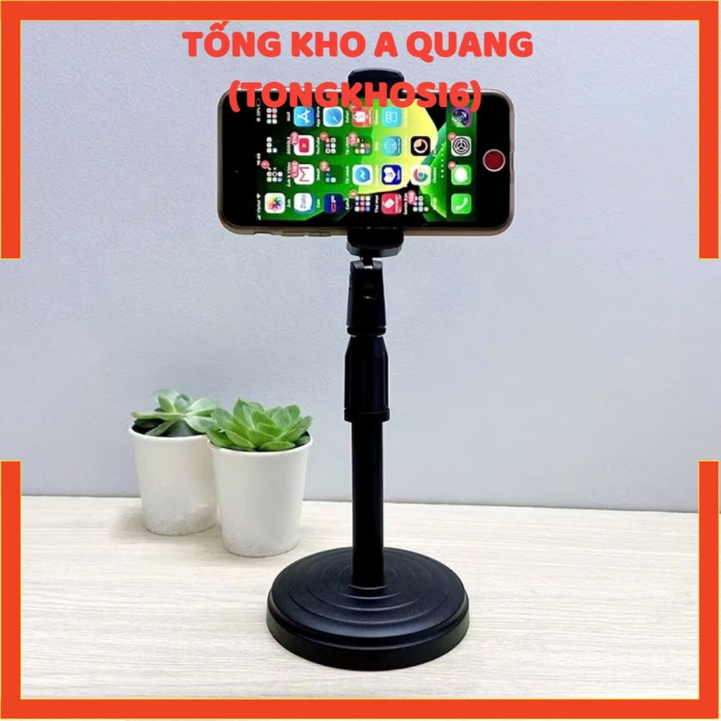 Giá Đỡ Điện Thoại Để Bàn  Livestream Kẹp Chắc Chắn Xoay 360 Độ Dùng Để Xem Phim, Ghi Hình Đa Năng