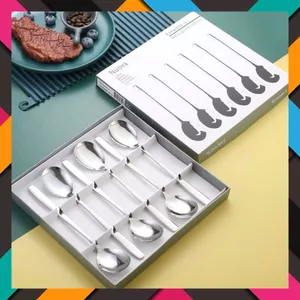 Bộ 6 Muỗng Inox Cán Dài Vô CÙng Tiện Lợi - HỘP 6 THÌA INOX 304 XỊN - THÌA ĂN CƠM - MUỖM ĂN PHỞ CAO CẤP - MÃ: THIAANCOM1