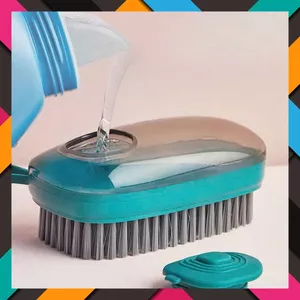 BÀN CHẢI CÓ NGĂN ĐỰNG NƯỚC GIẶT - Bàn chải chà quần áo - giầy dép - sàn nhà - có ngăn đựng nước giặt tẩy rửa và nút nhấn