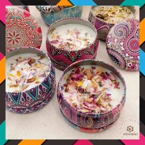 Nến Hoa Khô Xông Phòng- Khử Mùi- Trang Trí- Mùi Hương Tự Nhiên Vỏ Hộp Thiếc