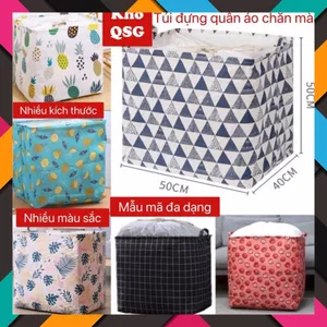 GIỎ ĐỰNG QUẦN ÁO BẰNG VẢI CỠ LỚN - Túi Đựng Chăn Màn Đa Năng WASHDAY