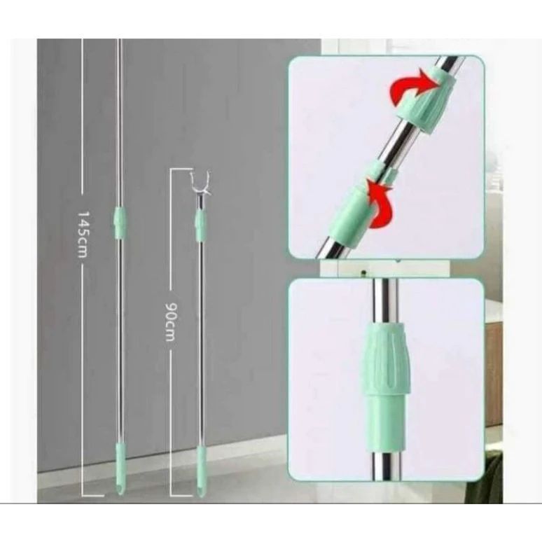 CÂY PHƠI QUẦN ÁO BẰNG INOX KÉO DÀI 1-5M CÂY GẬY LẤY ĐỒ TRÊN CAO CÓ THỂ KÉO DÀI XẾP GỌN - Gậy Lấy Đồ Trên Cao