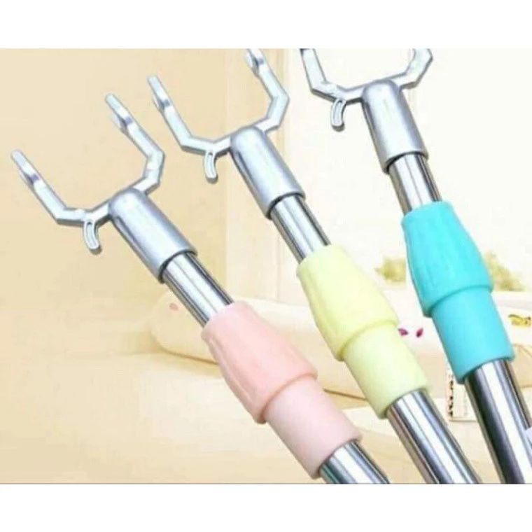 CÂY PHƠI QUẦN ÁO BẰNG INOX KÉO DÀI 1-5M CÂY GẬY LẤY ĐỒ TRÊN CAO CÓ THỂ KÉO DÀI XẾP GỌN - Gậy Lấy Đồ Trên Cao