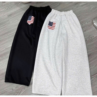 Hot Trendy- Quần Nỉ Bigsize Đôi Da Phong Cách Hàn Quốc - Chất Liệu Chống Xù, Phom Rộng, Túi Cờ