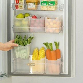 [COMBO 10] Hộp Nhựa (Q12) Đựng Thực Phẩm- Đồ Ăn- Rau Củ Để Cánh Cửa Tủ Lạnh Đa Năng Tiện Lợi