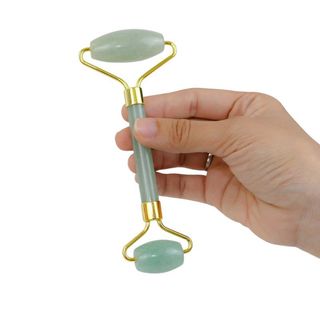 Cây Lăn Bằng Đá Ngọc Dùng Để Mát Xa Mặt - ĐÁ LĂN MẶT 2 ĐẦU CAO CẤP