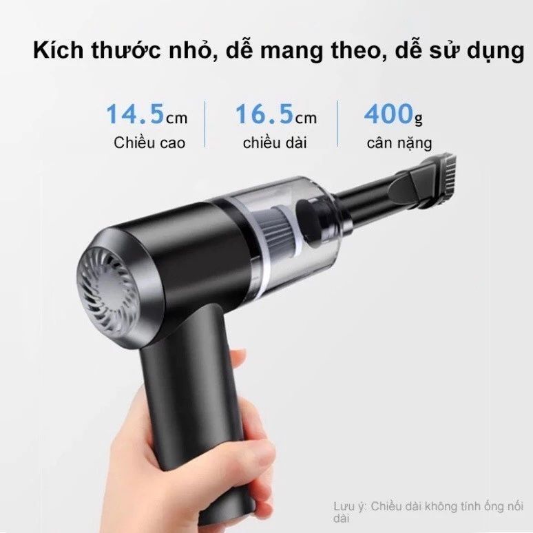 Máy hút bụi cầm tay mini lực hút siêu mạnh hút bụi ô tô giường đệm sạc USB - Máy Hút Bụi Ô Tô, Giường Nệm, Lông Chó Mèo