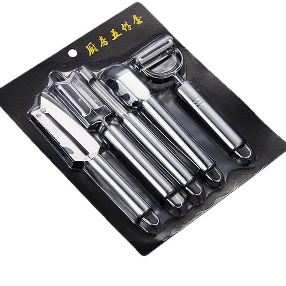 Set 5 Món Dao Đa Năng Cắt Gọt Vỏ Trái Cây - Đánh Vảy Cá - BỘ DỤNG CỤ NẠO BÀO RAU CỦ QUẢ CHẤT LIỆU INOX KHÔNG GỈ