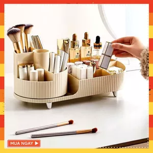 KHAY ĐƯNG ĐỒ TRANG ĐIỂM - Kệ đựng mỹ phẩm mẫu mới cỡ lớn - Để Bàn Xoay 360 Sang Trọng Cao Cấp - MA:2679KHAYDUNGDO
