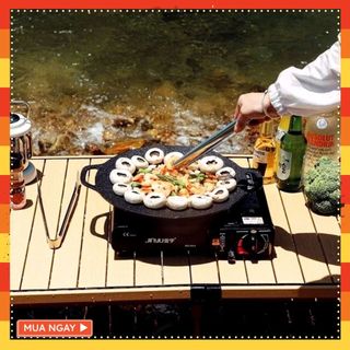 Chảo GANG nướng không dầu chống dính Hàn Quốc - CHẢO ĐÁ NƯỚNG NHÀ BẾP SIZE 34 - MÃ: CHAONHABEP34