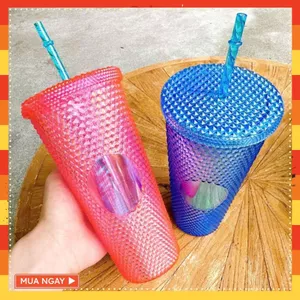 Cốc Giữ Nhiệt Ánh Kim Cương Vảy Cá -Ly Giữ Nhiệt Thiết Kế Thời Thượng - CỐC 2 LỚP ÁNH KIM KÈM ỐNG HÚT VÀ NẮP CHỐNG TRÀN
