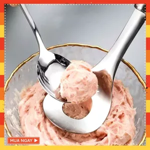 THÌA NẶN THỊT VIÊN - Thìa Nặn Thịt Viên - Muỗng Làm Mọc - Nĩa Muỗm Nặn Mọc Có Móc - MA: THIANANTHIT35