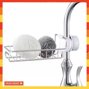 Giá Inox Cài Vòi Đựng Đồ Rửa Bát-Giá Treo Đồ Cài Vòi Thiết Kế Gọn Gàng Đa Năng - KỆ TREO INOX 304 BỀN BỈ CHỔNG GỈ
