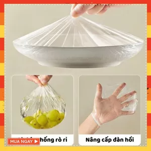 Bọc Thực Phẩm Gấu Có Nắp Đậy Chống Bụi - Màng Bọc Thực Phẩm Túi Rút Tiện Lợi - COMBO 100 CHIẾC BỌC SIÊU DAI AN TOÀN