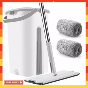 CÂY LAU NHÀ TỰ VẮT THÔNG MINH CAO CẤP-CHỔI LAU NHÀ TÁCH NƯỚC - Bộ Lau Nhà Xoay 360 Độ Kèm Thùng Tiện Lợi I Chổi Lau Nhà