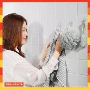 COMBO MÓC DÁN TƯỜNG TREO ĐỒ TRONG SUỐT AK9 - Móc Dính Cường Lực Thần Thánh Gắn Siêu Dính Đa Năng - 6X6Cm