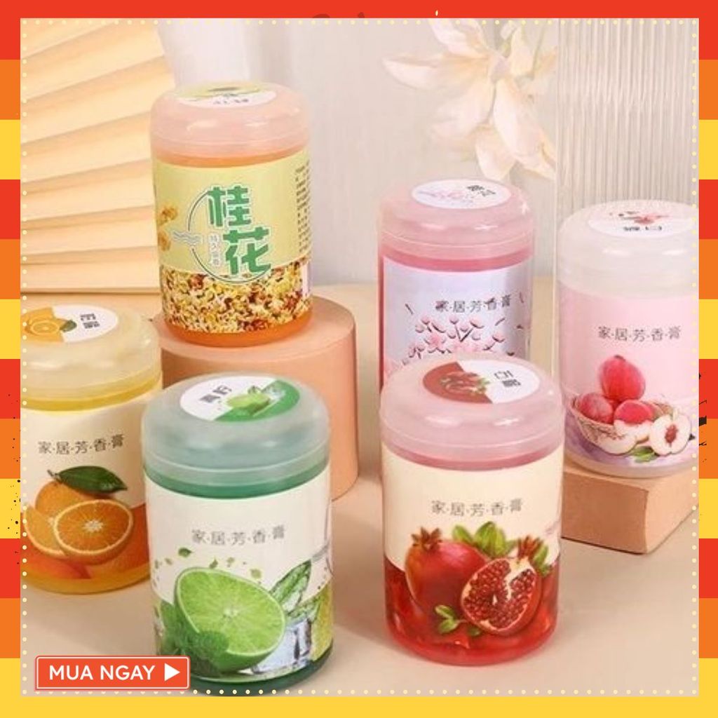 SÁP THƠM PHÒNG HOA QUẢ KHỬ MÙI HƯƠNG THƠM TỰ NHIÊN - Lọ Sáp Hình Trụ 90g