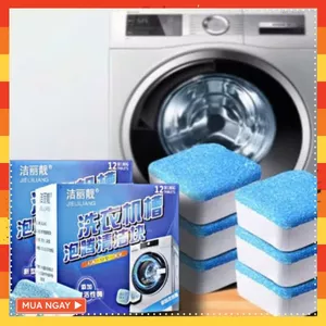 Viên Tẩy Lồng Giặt Đa Năng Đánh Bay Vết Bẩn-Hộp 12 Viên Tẩy Lồng Máy Giặt - HỘP VIÊN TẨY LỒNG KHỬ MÙI CỰC HIỆU QUẢ