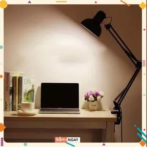 Đèn học để bàn chống cận đa năng - đèn gấp gọn có đế và kẹp bàn cao cấp - ĐÈN HỌC 2IN1 - MÃ: DENHOCDEBAN36