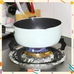 Set 10 Miếng Giấy Bạc Tròn Lót Bếp Ga Chống Bám Bẩn- Chống Tràn Dầu Mỡ Khi Nấu - GIẤY BẠC LÓT BẾP - MÃ: GIAY BAC