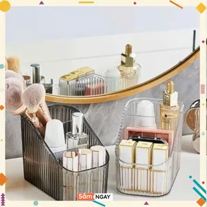 HỘP ĐỰNG MỸ PHẨM ĐỂ BÀN ĐA NĂNG - Hộp Để Đồ Đa Năng Trong Suốt Chất Liệu Nhựa Acrylic - KT 9X15X12CM