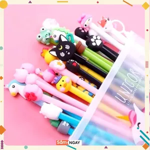 Combo 20 Bút Bi Đầu Hình Thú Tặng Kèm Túi Zip - BÚT BI ĐẦU THÚ MA: BUT BI DAU THU 588