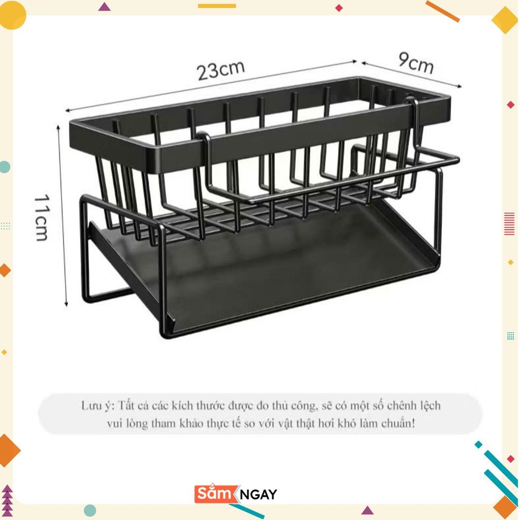 Kệ Đựng Đồ Rửa Chén Bát- Giá Để Giẻ Rửa Chén Trên Bồn Có Khay Hứng Nước Nghiêng - GIÁ ĐỰNG GIẺ RỬA BÁT - MÃ: GIA DUNG DO