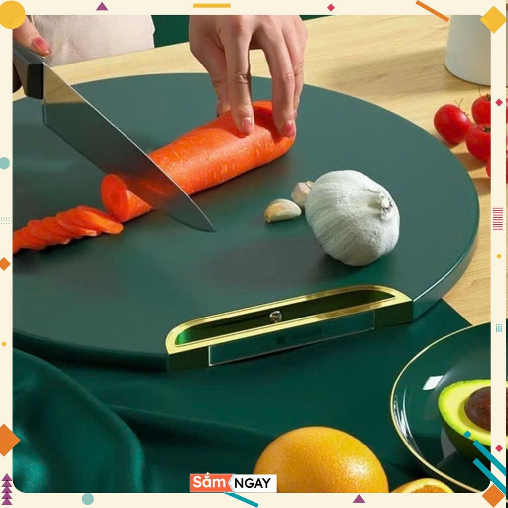 Thớt TRÒN XANH PE kháng khuẩn chống trượt- chống nấm mốc - THỚT NHỰA KHÁNG KHUẨN SIZE 32 - MÃ: THOT KHANG KHUAN 57