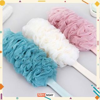 CHỔI CHÀ LƯNG KÈM BÔNG TẮM CÁN DÀI - Cây Chổi Bông Tắm Có Cán Kì Cọ Lưng - MÃ: BONG TAM KY LUNG