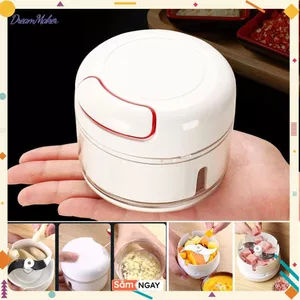 MÁY XAY KÉO TAY MINI ❤️DỤNG CỤ XAY TỎI ỚT ĐA NĂNG - Máy Xay Tỏi Ớt cầm tay Mini- Cối Xay Tỏi- Ớt Dây Rút