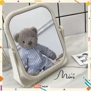 Gương Để Bàn Hàng Nhập Khẩu Gương Trang Điểm Để Bàn 2 Mặt Xoay Chất Liệu Lúa Mạch Bền Chắc - GƯƠNG TRANG ĐIỂM