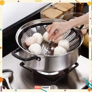 XỬNG HẤP INOX 304 , VỈ HẤP, KHAY HẤP - Giá Hấp Xòe Cánh 3 Chân Hấp Xôi Bánh Bao, Hấp Hải Sản, Đồ Ăn Đồ Nhà Bếp