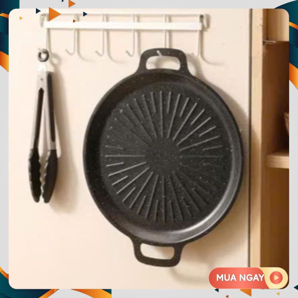 Chảo nướng đá chống dính - chảo nướng thịt BBQ không dầu Hàn Quốc - CHẢO NƯỚNG SIZE 34 - MÃ: CHAO0423