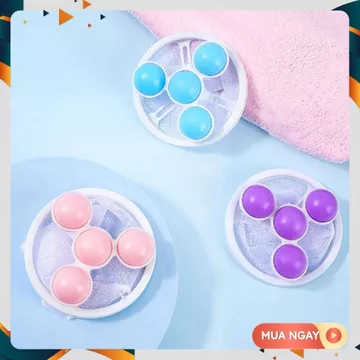 [COMBO 10] PHAO LỌC CẶN MÁY GIẶT THÔNG MINH - Phao Lọc Cặn Máy Giặt Hình Bi Tròn Túi Lưới Lọc Bụi Bẩn Máy Giặt Tiện