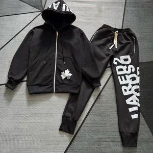 ÁO KHOÁC HOODIE D2 LÁ PHONG CHẤT NỈ BÔNG CHỮ IN MŨ 2 LỚP. SET BỘ ÁO KHOÁC LÁ PHONG+QUẦN D2 KHOÁ HOT CHẤT NỈ BÔNG NAM NỮ