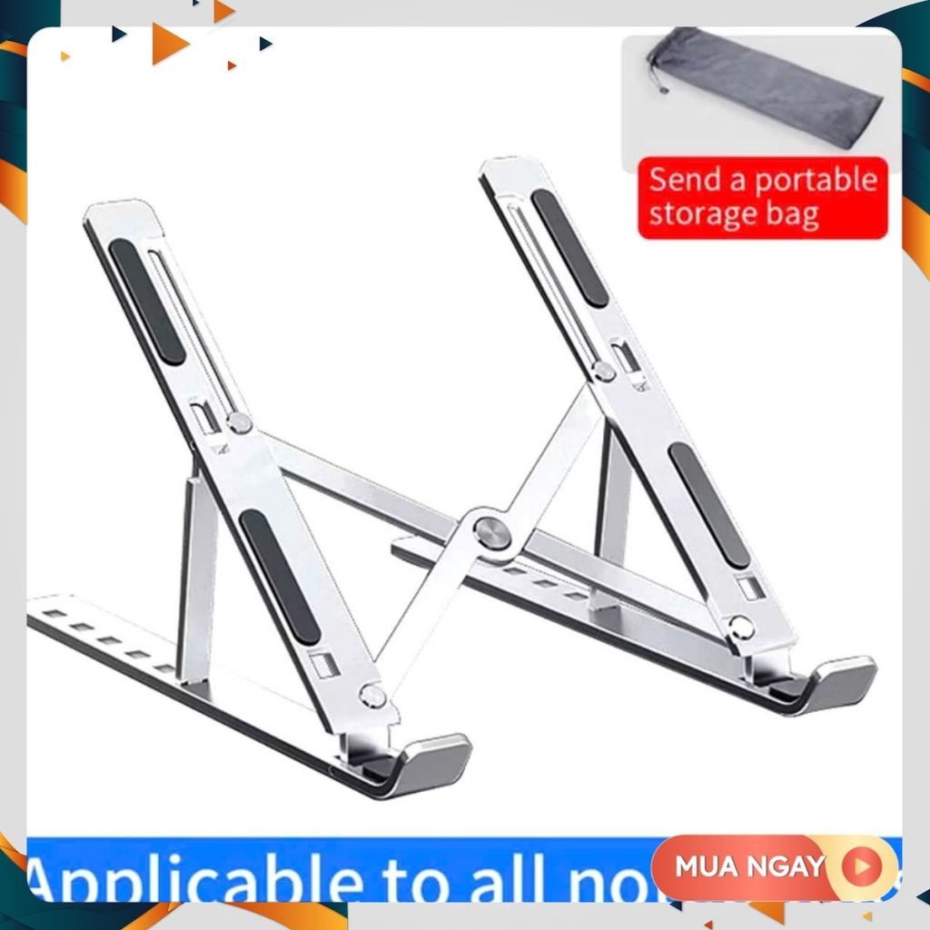 GIÁ ĐỠ LAPTOP 16INCH- Giá Đỡ Gấp Gọn - Laptop Stand Hợp Kim Nhôm Hỗ Trợ Tản Nhiệt- Chỉnh Độ Cao Ipad Macbook - GIA DO