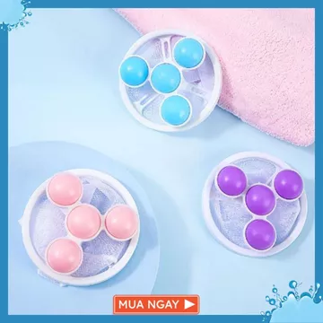 [COMBO 10] PHAO LỌC CẶN MÁY GIẶT THÔNG MINH - Phao Lọc Cặn Máy Giặt Hình Bi Tròn Túi Lưới Lọc Bụi Bẩn Máy Giặt Tiện